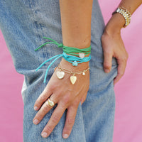Gold Heart Token Bracelet
