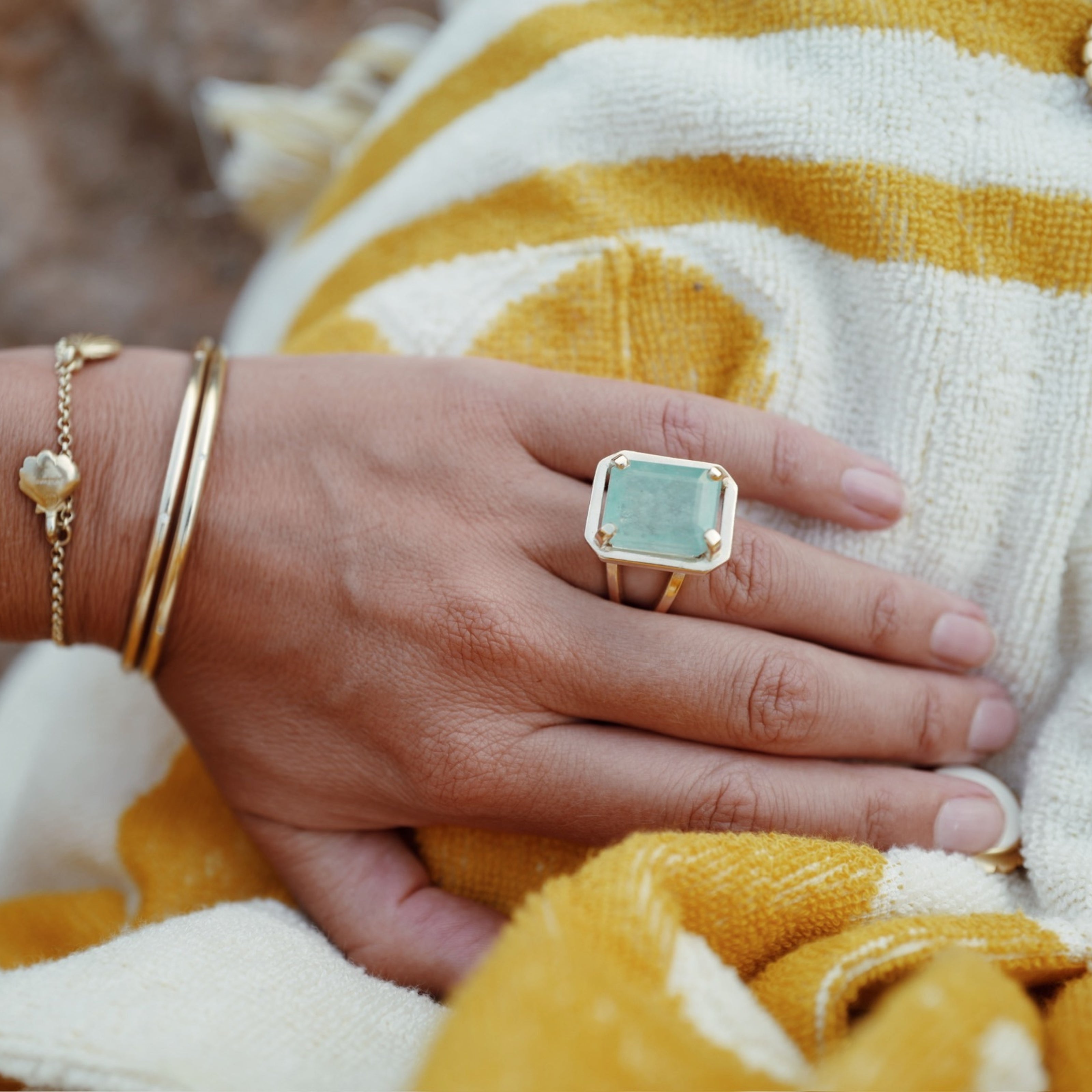 ABILENE Gold Emerald Ring