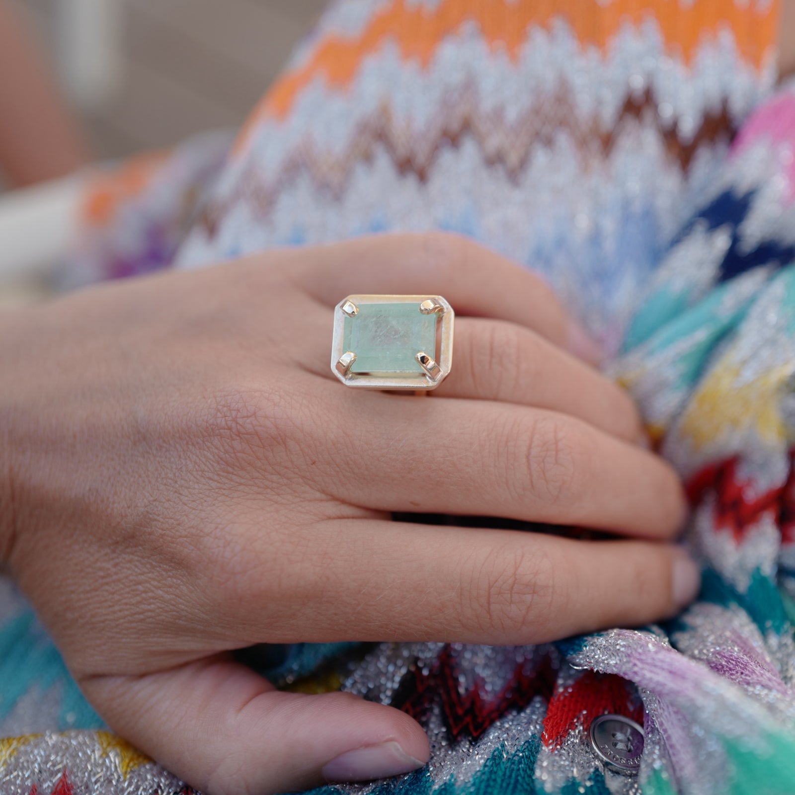 ELDORA Gold Emerald Ring