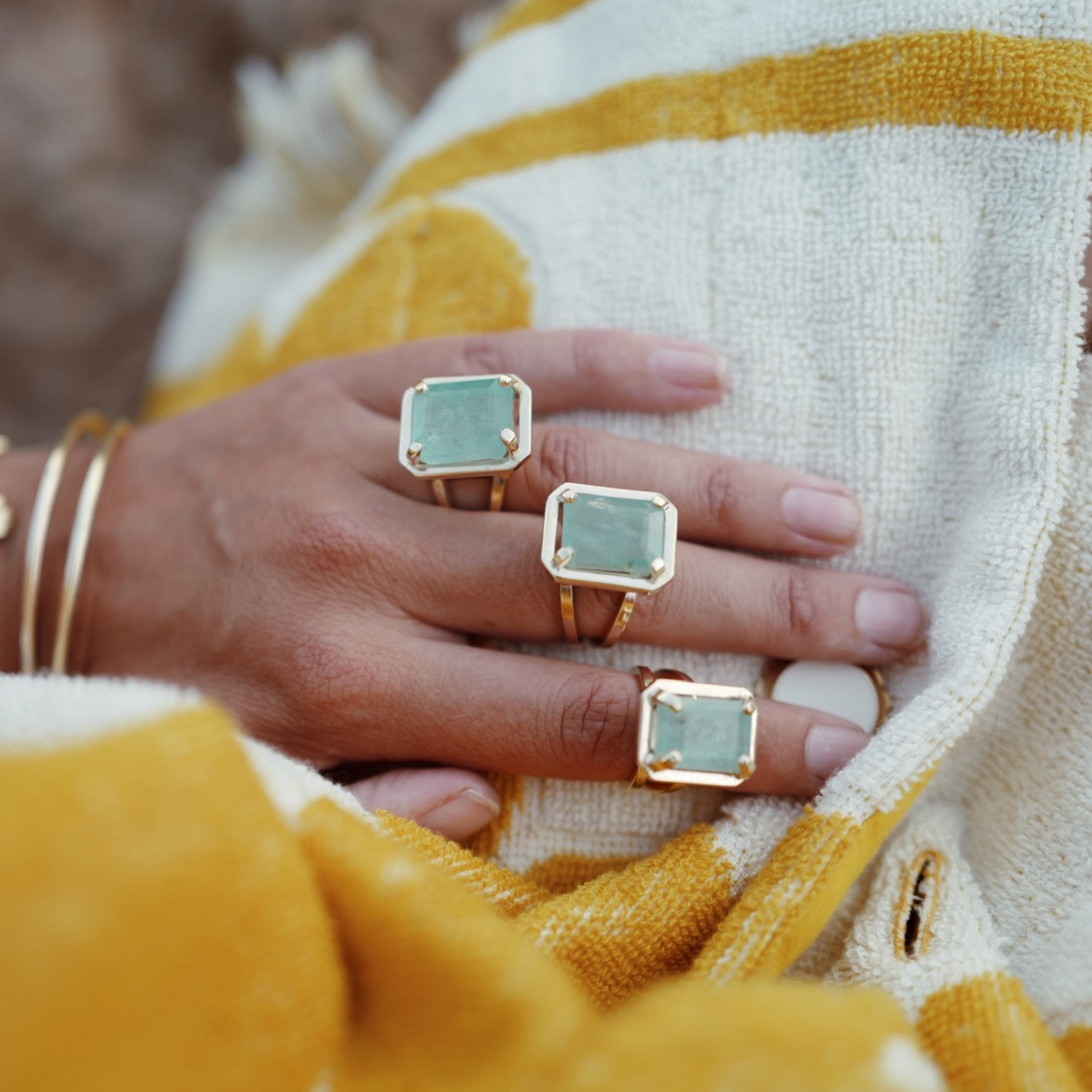 MIDORI Gold Emerald Ring