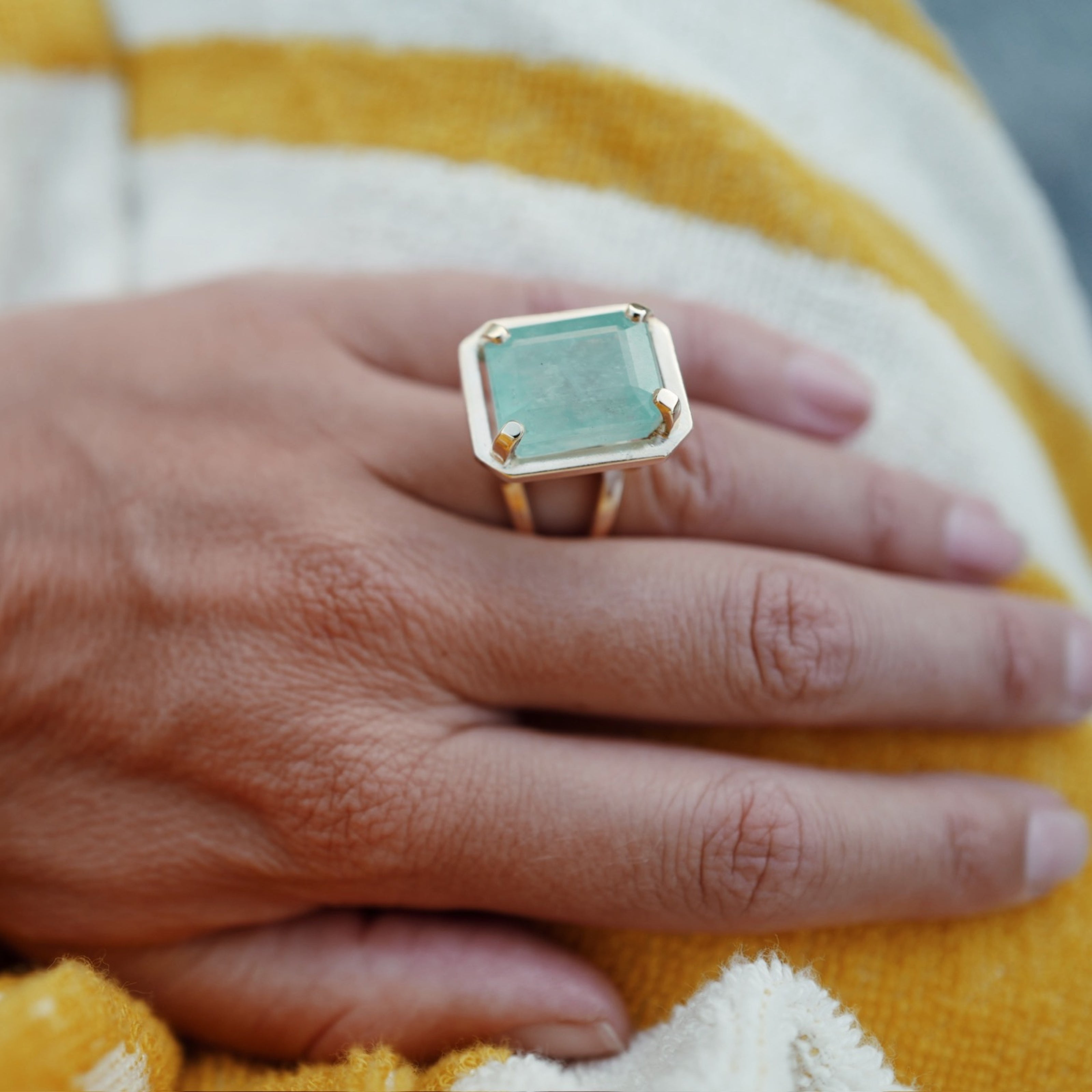 ABILENE Gold Emerald Ring