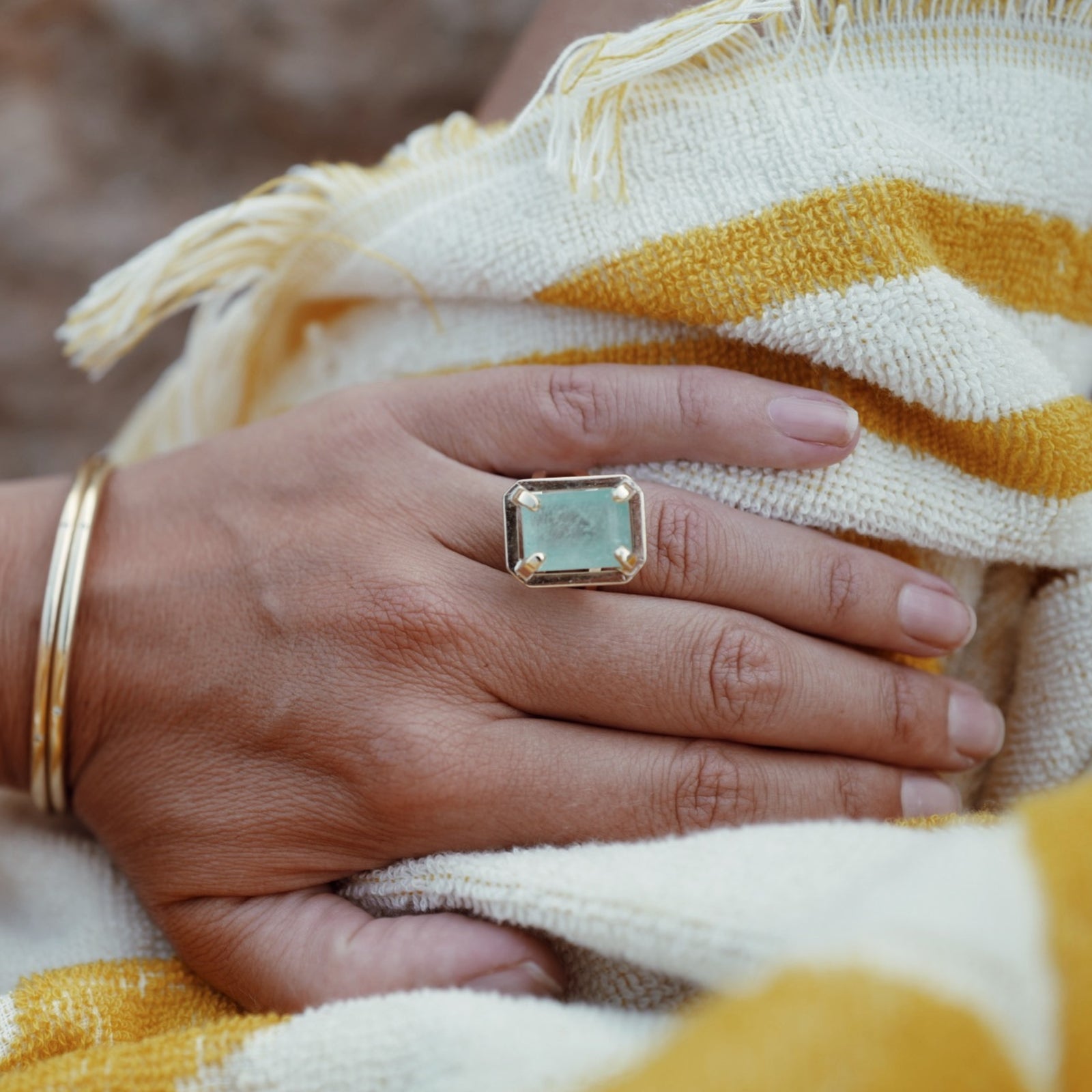 ELDORA Gold Emerald Ring