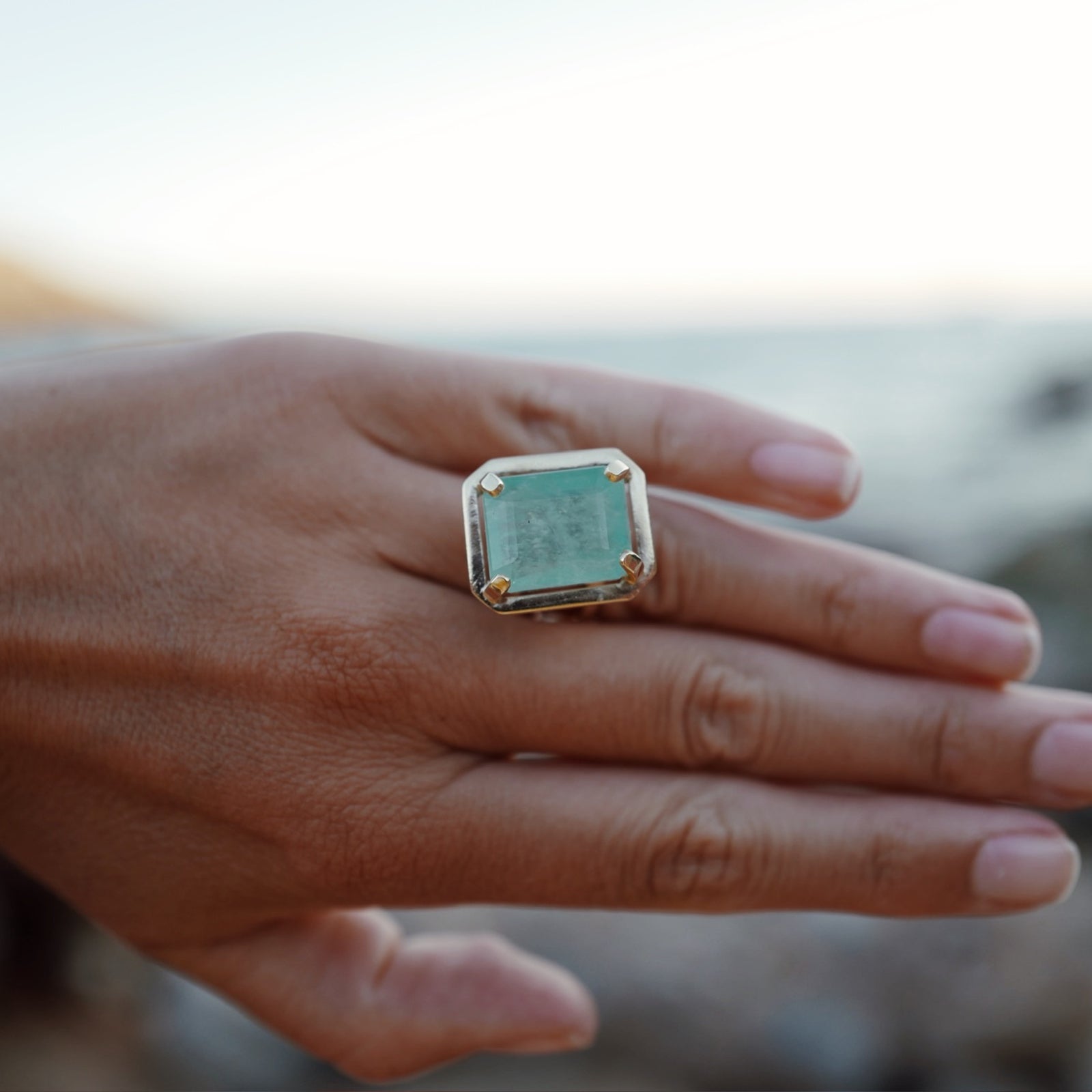 ABILENE Gold Emerald Ring