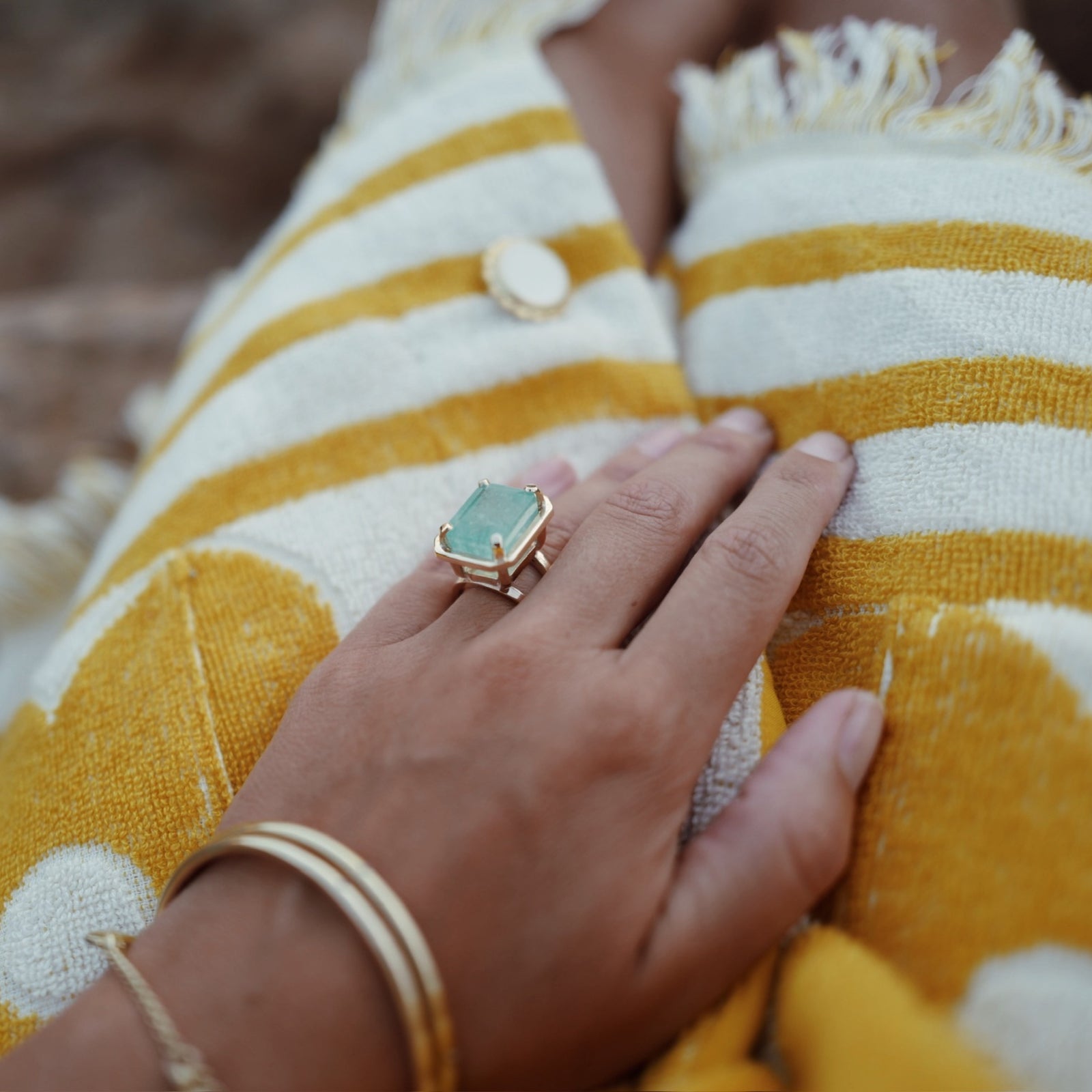 ABILENE Gold Emerald Ring
