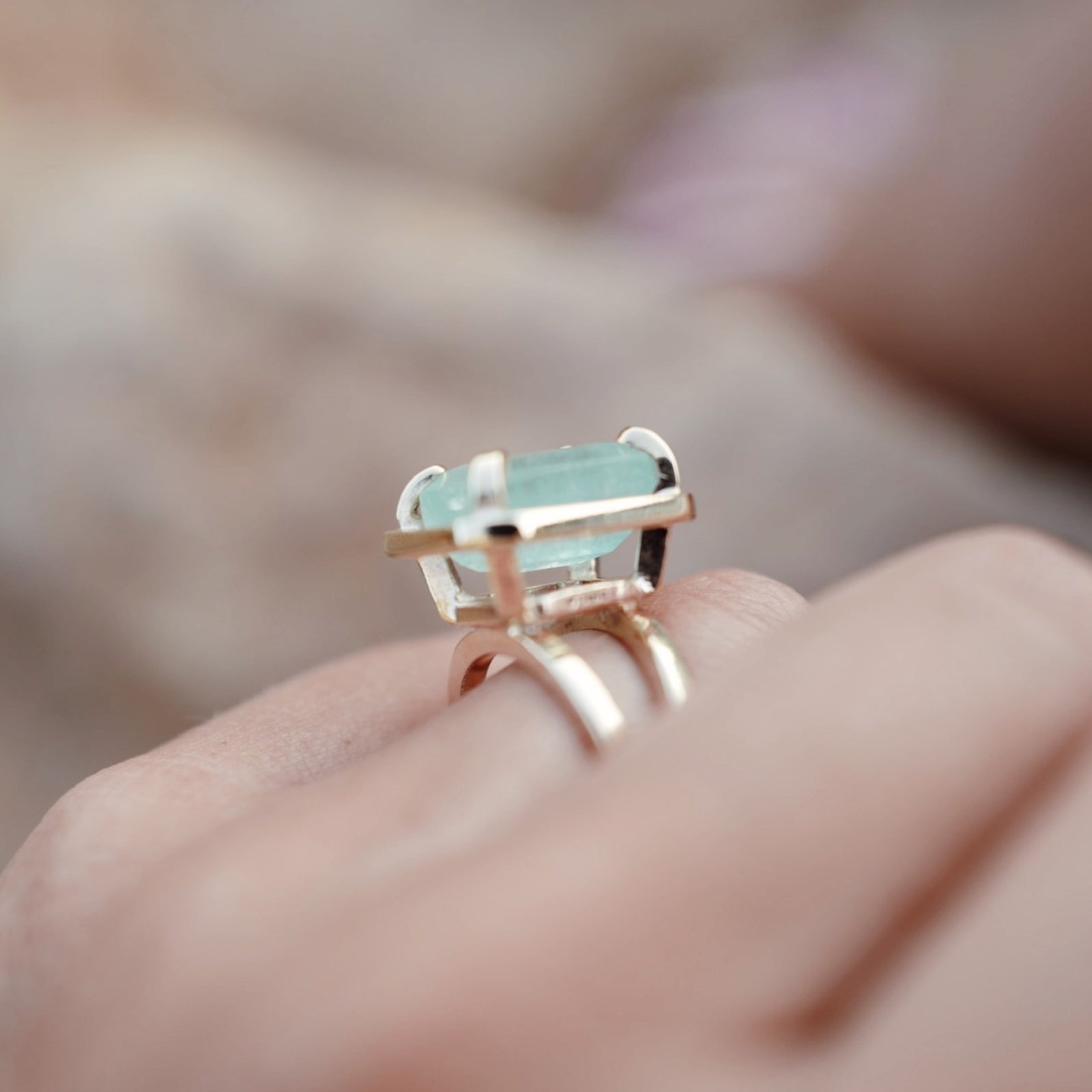 ELDORA Gold Emerald Ring