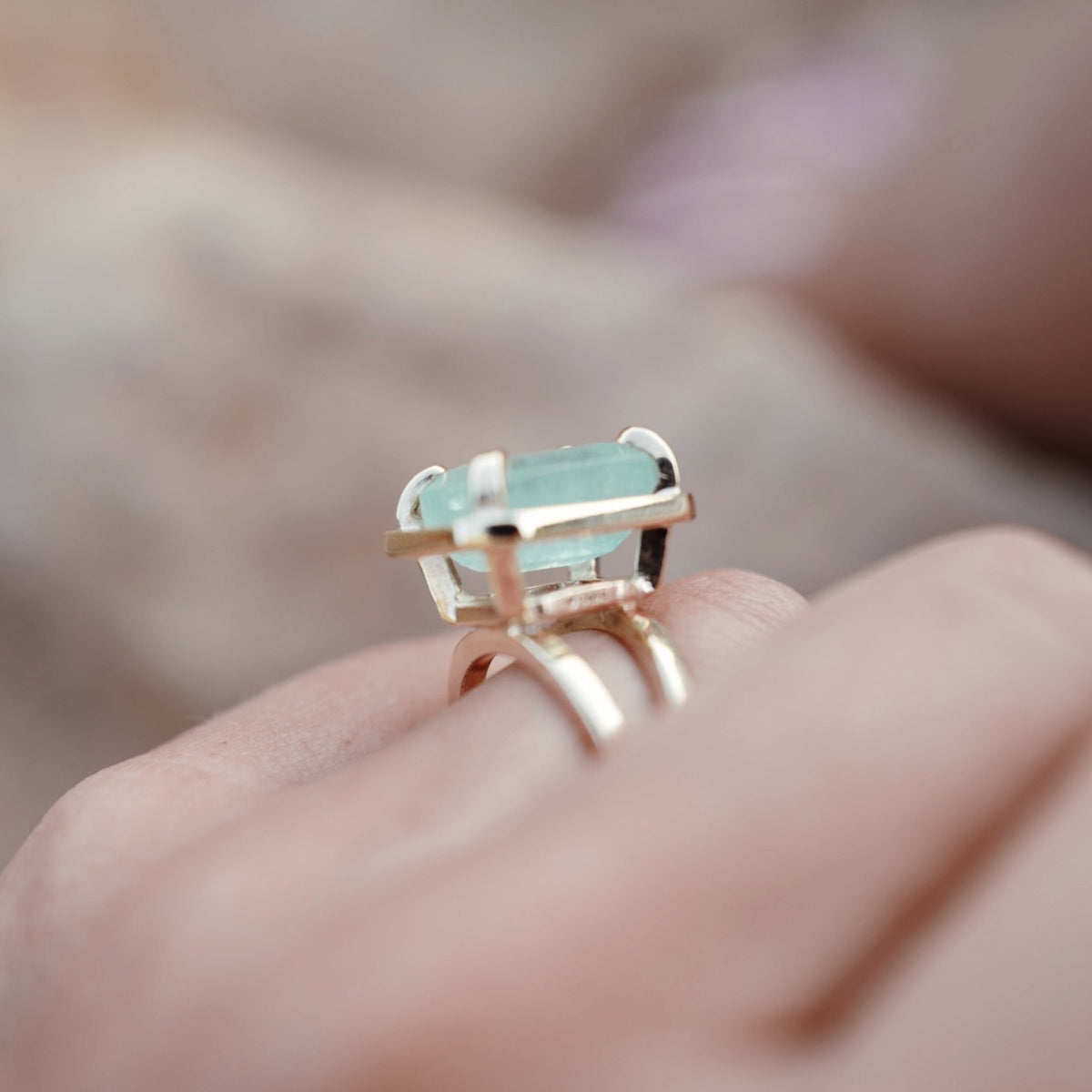 ELDORA Gold Emerald Ring