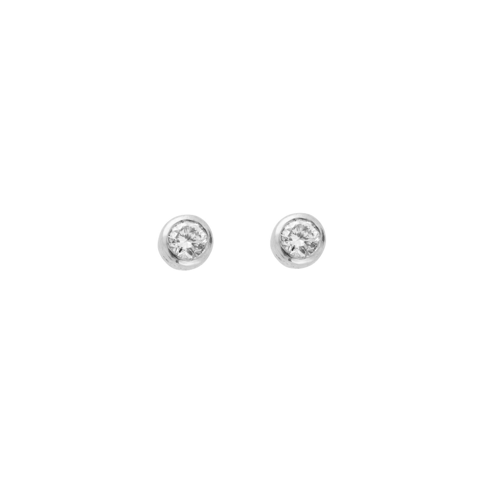 Silver Diamond 'Strength' Stud Earring