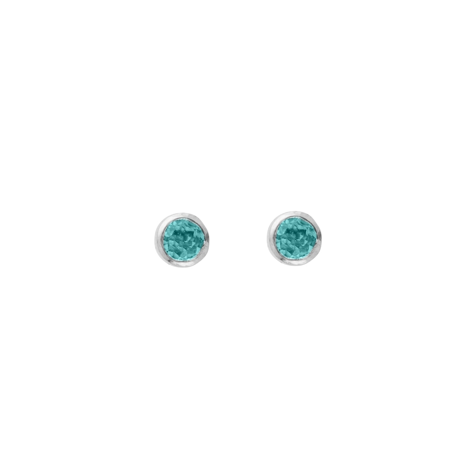 Silver Blue Topaz 'Balance' Stud Earrings
