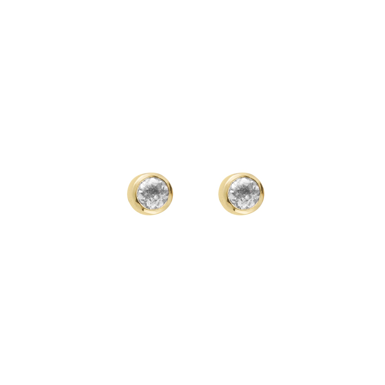 Gold Diamond 'Strength' Stud Earring