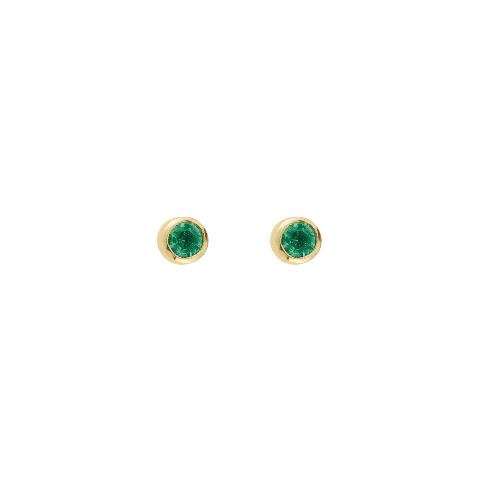 Gold Emerald 'Manifest' Stud Earring