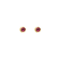 Gold Pink Tourmaline 'Healing' Stud Earring