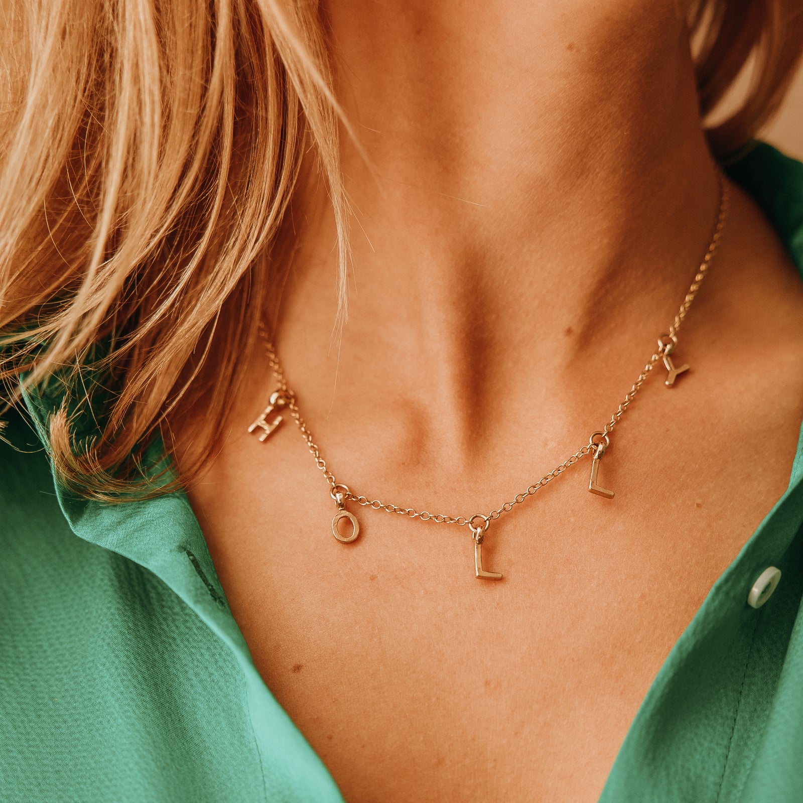 Gold Fixed Alphabet Necklace