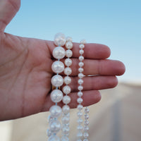 Gold Mini White Holiday Pearl Necklace