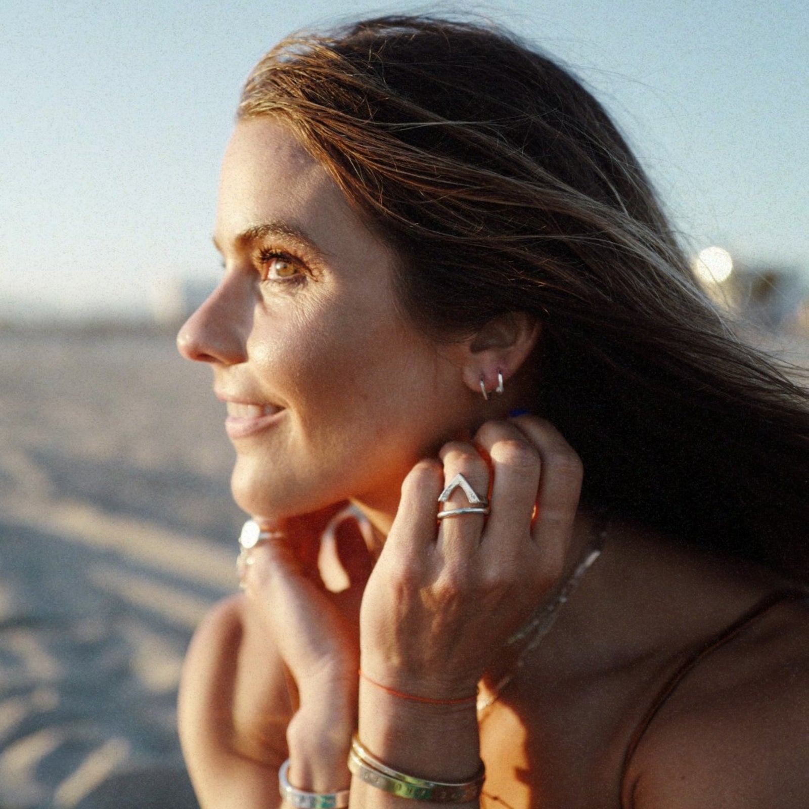 Silver Tiny Cupid Hoop Earrings