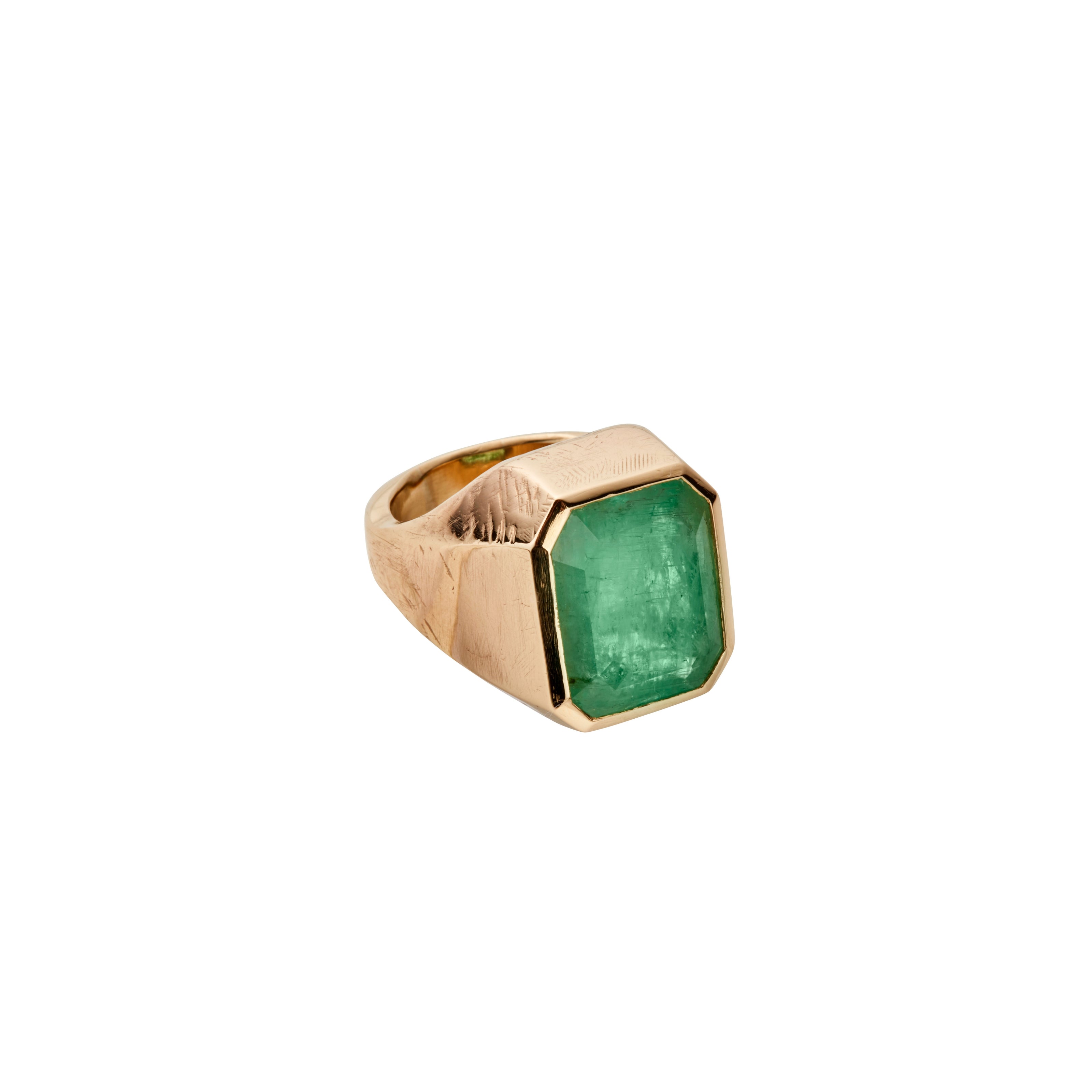 AUGUST Gold Emerald Ring