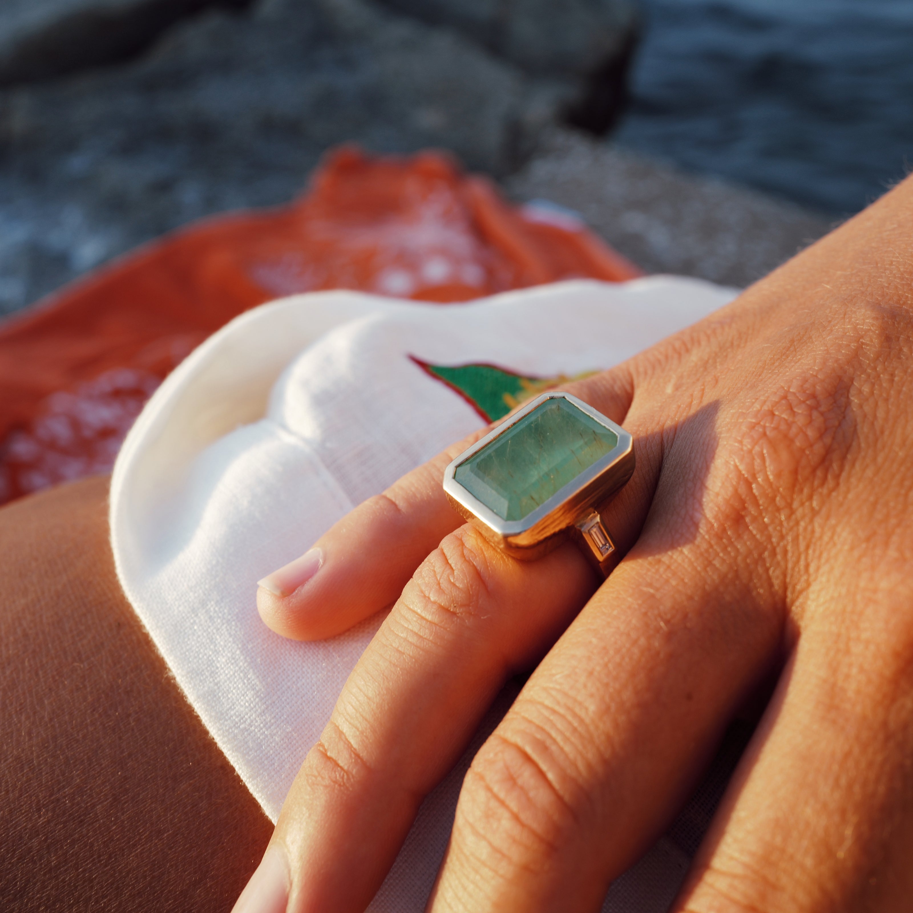 MESA Gold Emerald & Diamond Ring