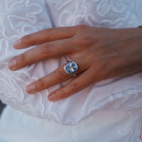 AURA White Gold Sapphire & Diamond Ring