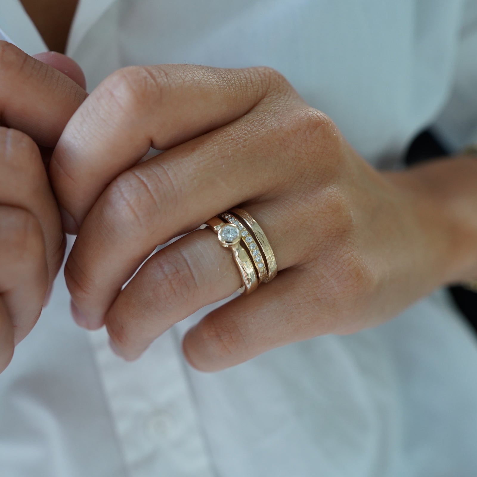 Ladies' Gold Mini Posey Ring