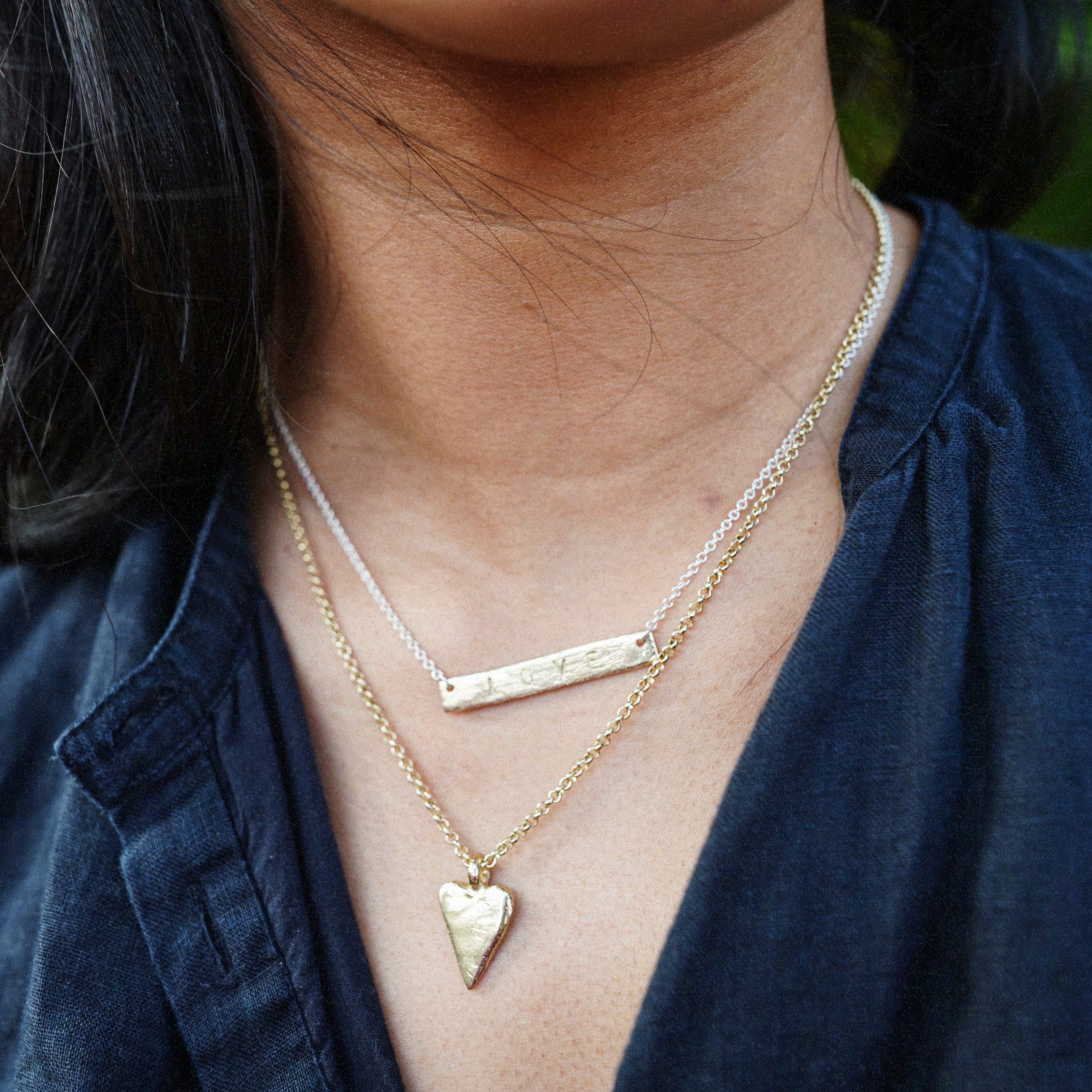 Gold Midi Heart Necklace