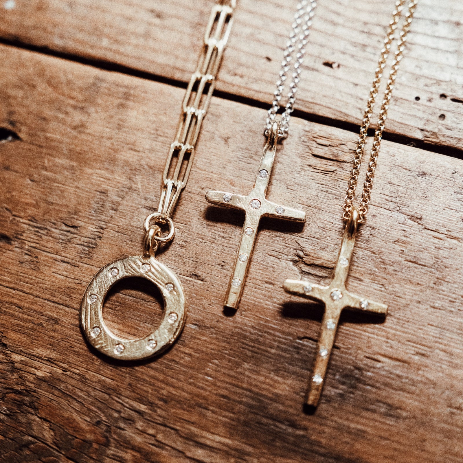 Gold 8 Diamond Luxury Forever Trace Chain Necklace