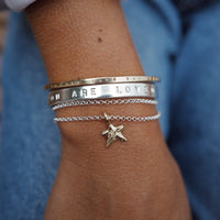Silver & Gold Mini Star Chain Bracelet
