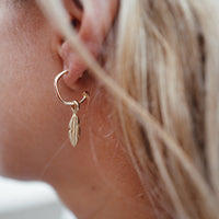 Gold Baby Feather Earring Charms