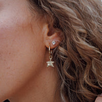 Gold Mini Cupid Hoop Earrings