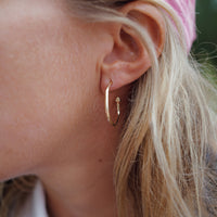 Gold Maxi Cupid Hoop Earrings