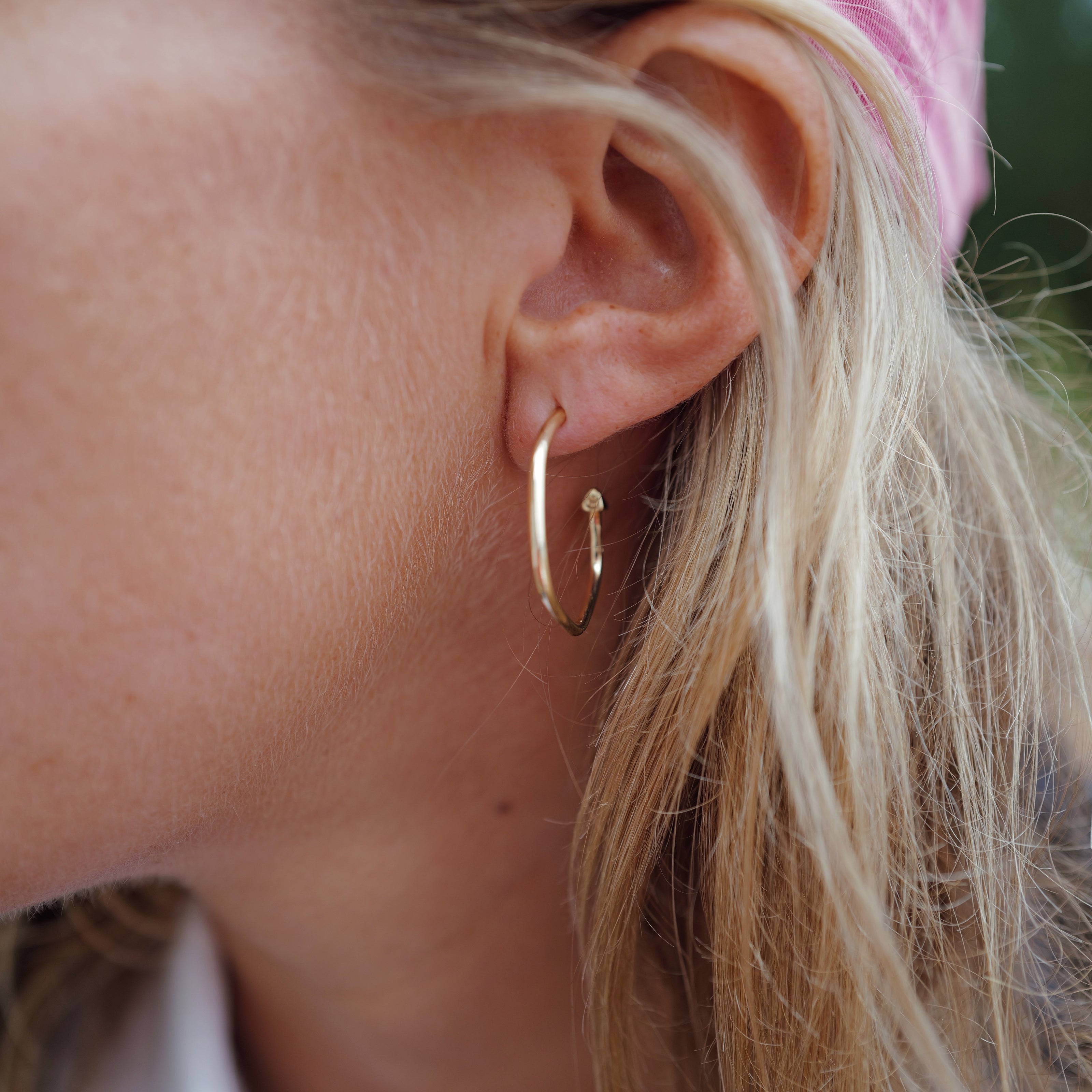 Gold Maxi Cupid Hoop Earrings