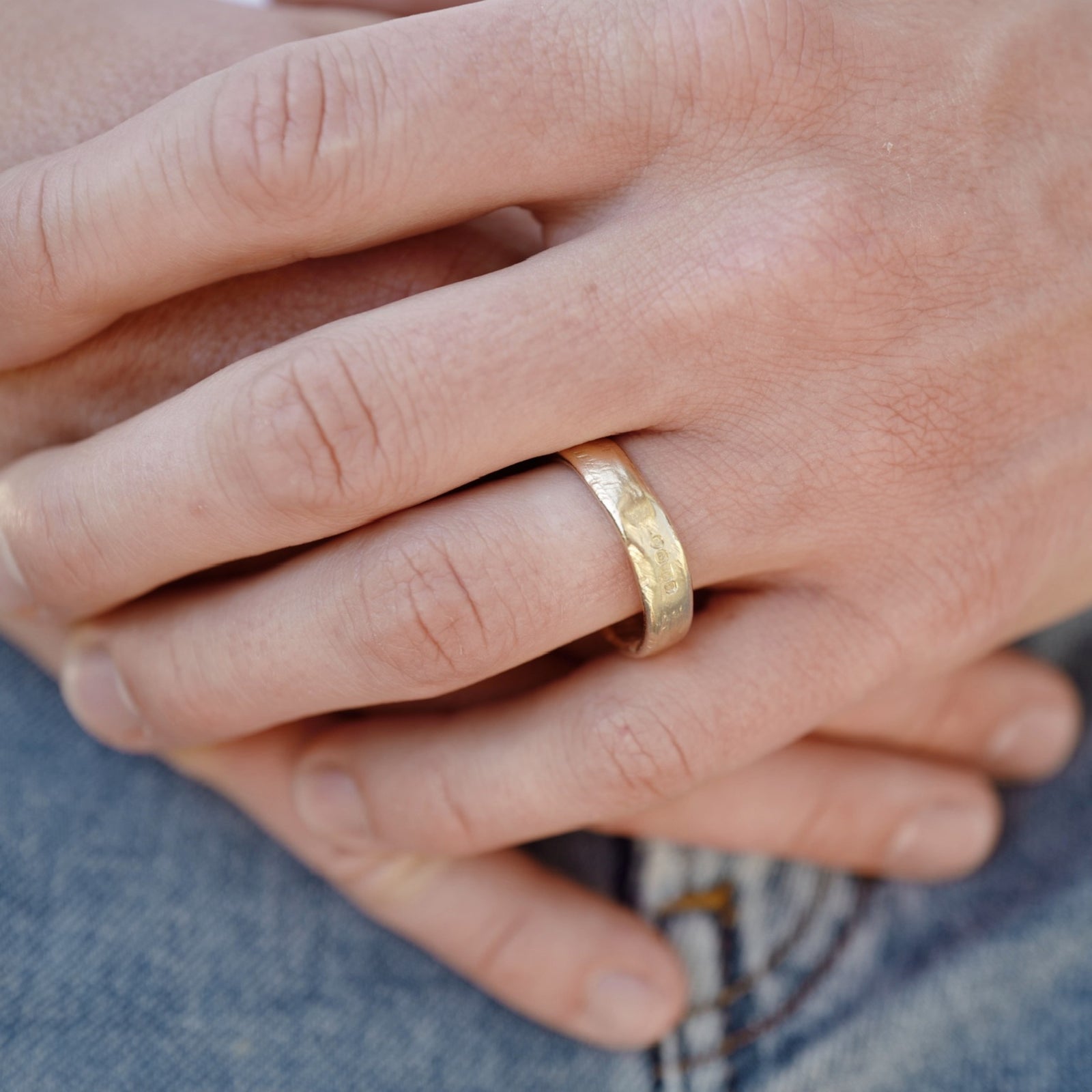 Men's Gold Midi Posey Ring