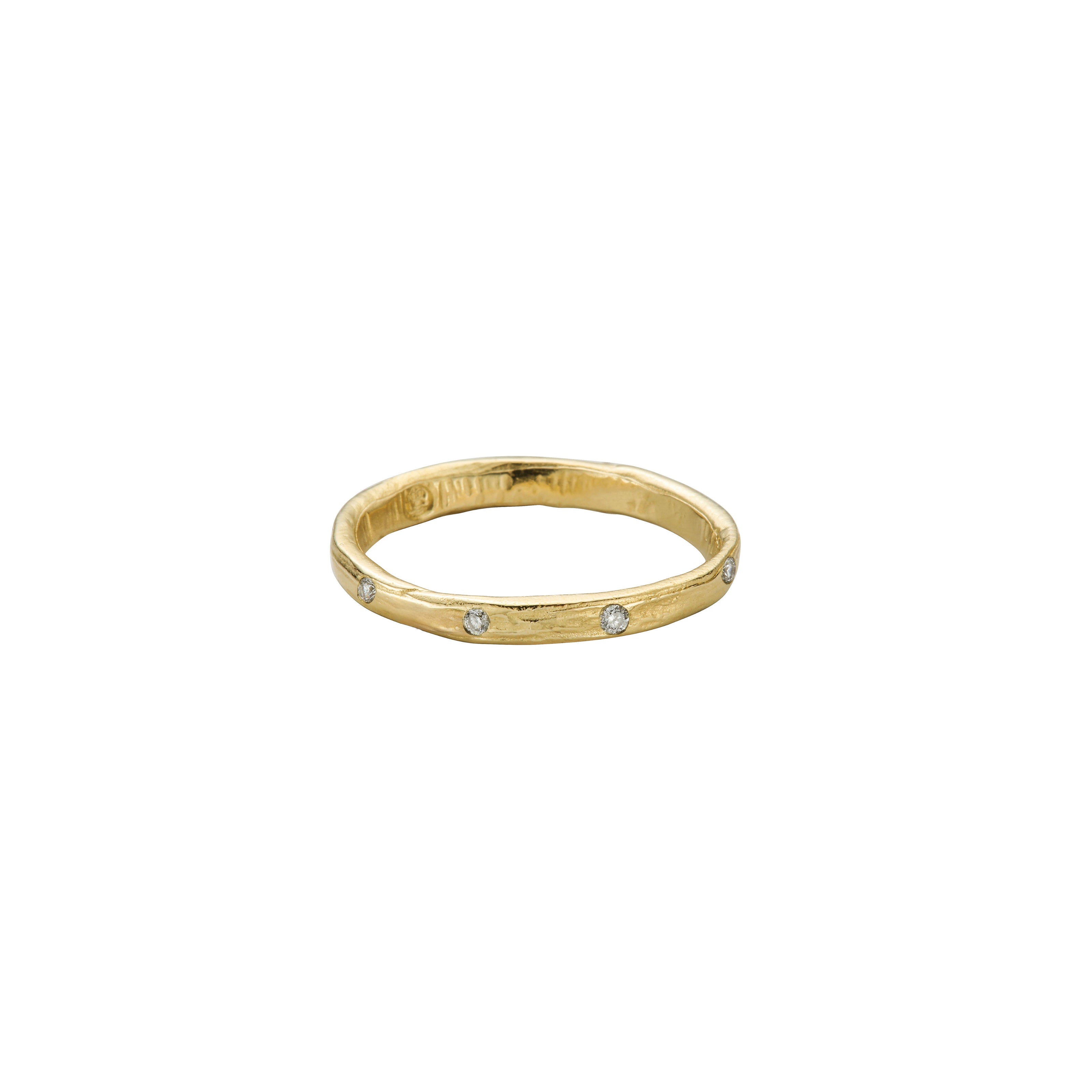 Men's 18ct Gold Mini Posey Ring