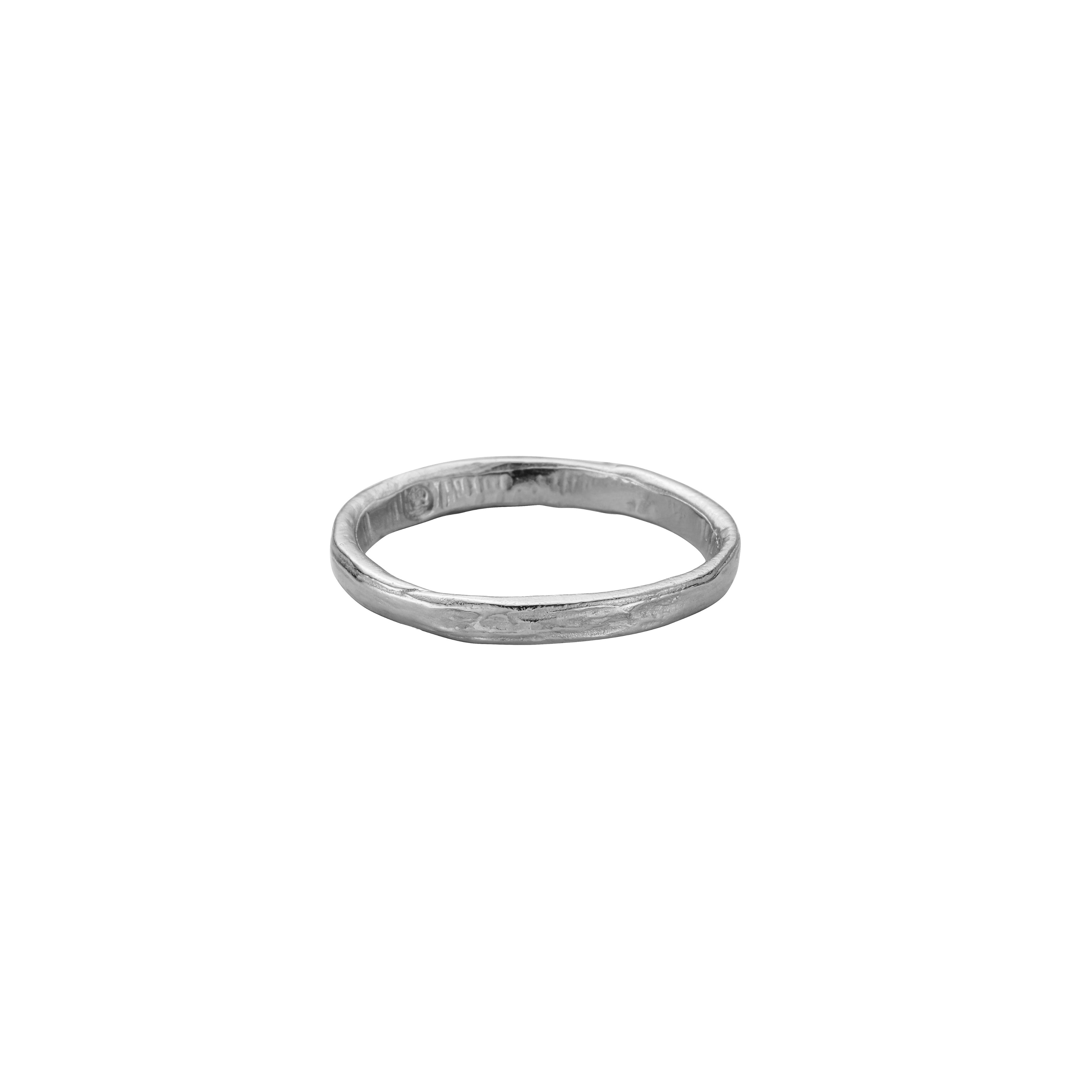 Men's 18ct White Gold Mini Posey Ring