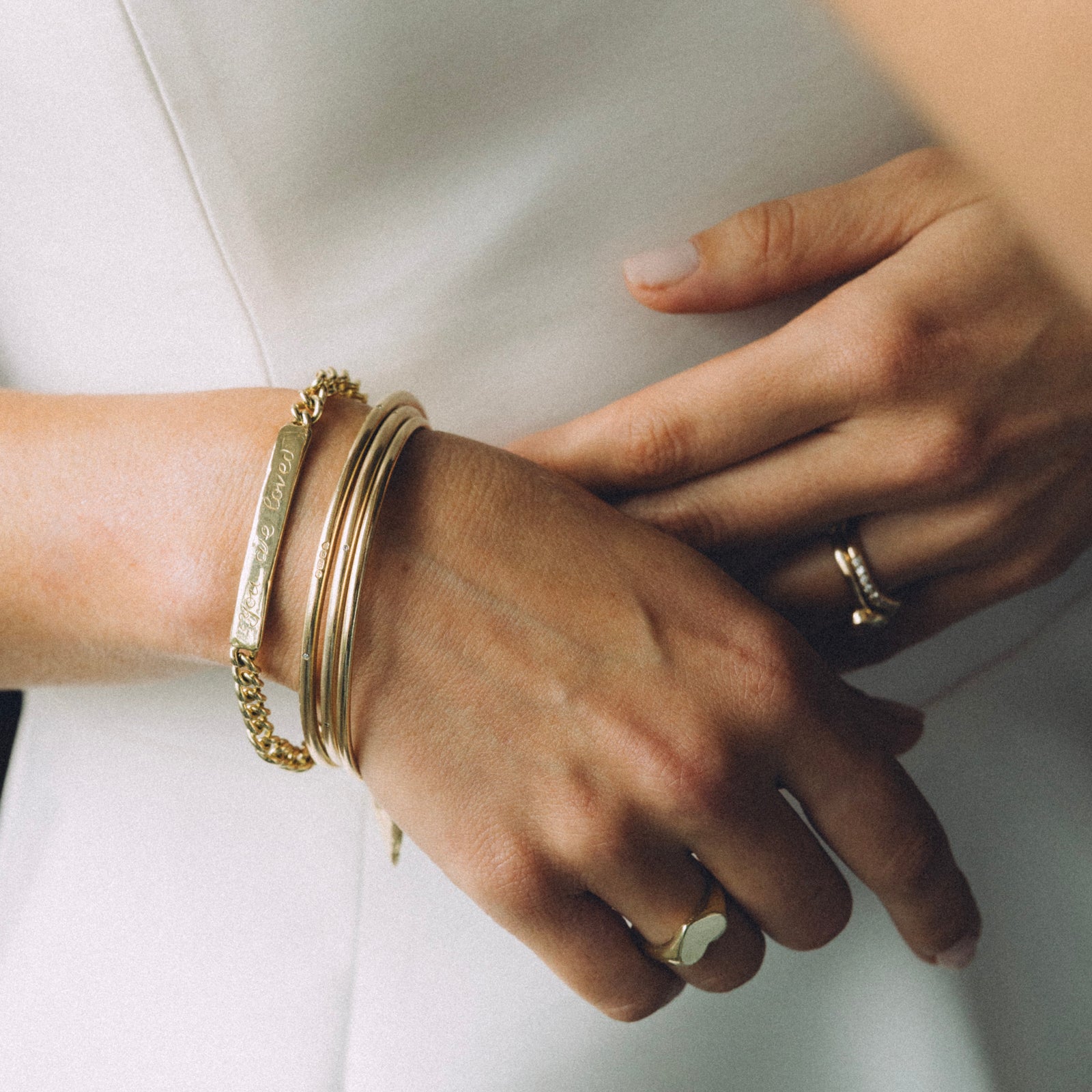 Gold Medium ID Bracelet