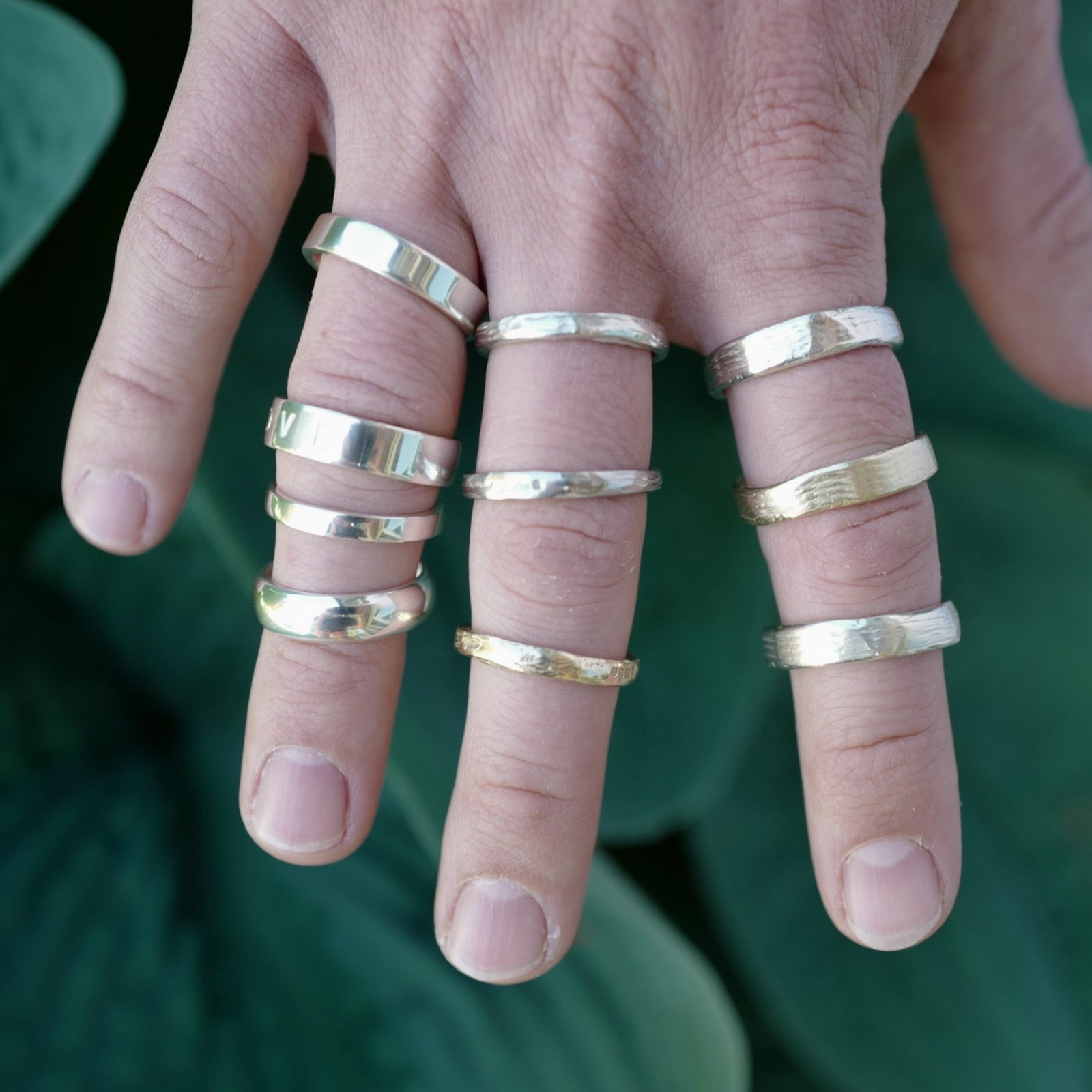 Silver Men's Arch Wedding Band