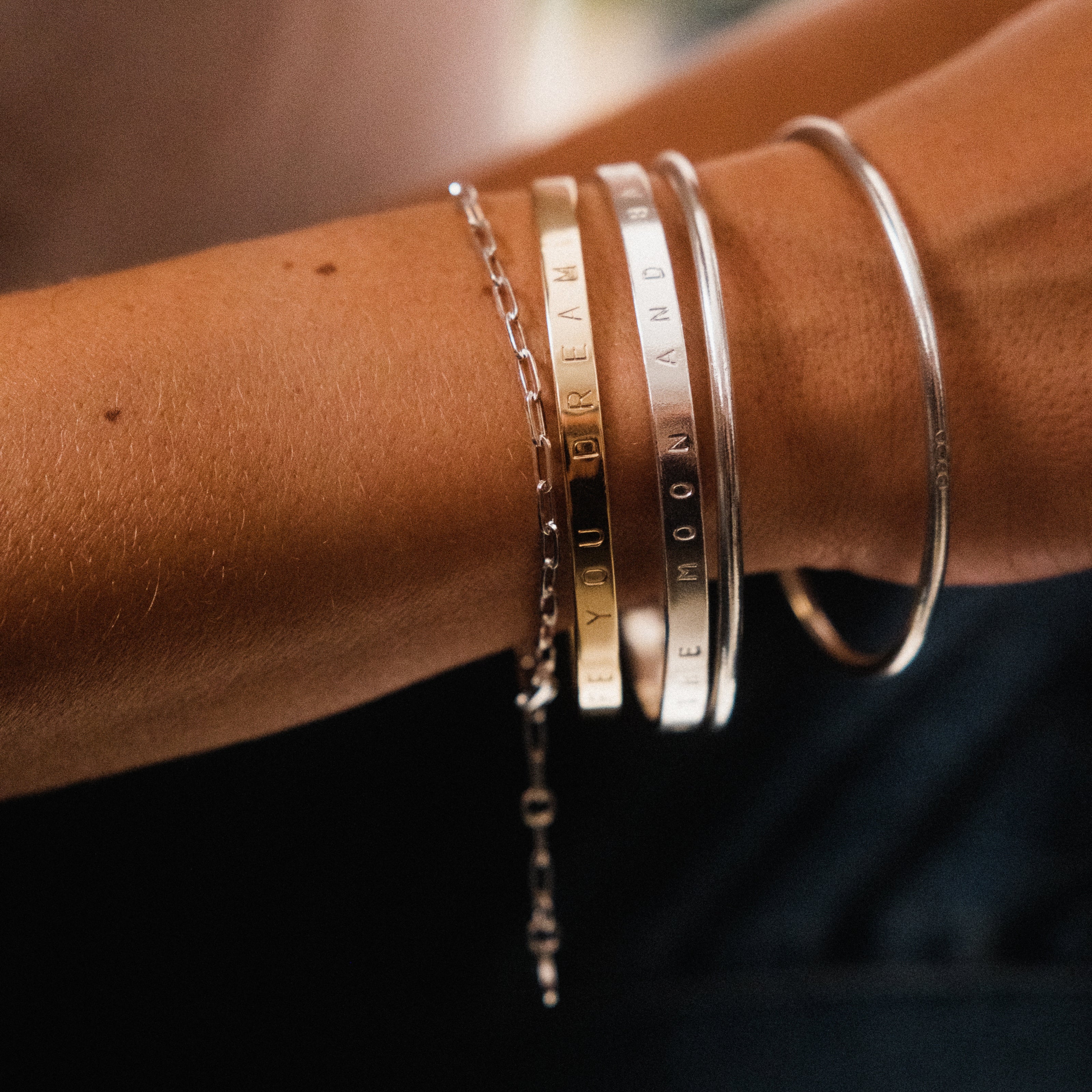 Gold Full Signature Bangle