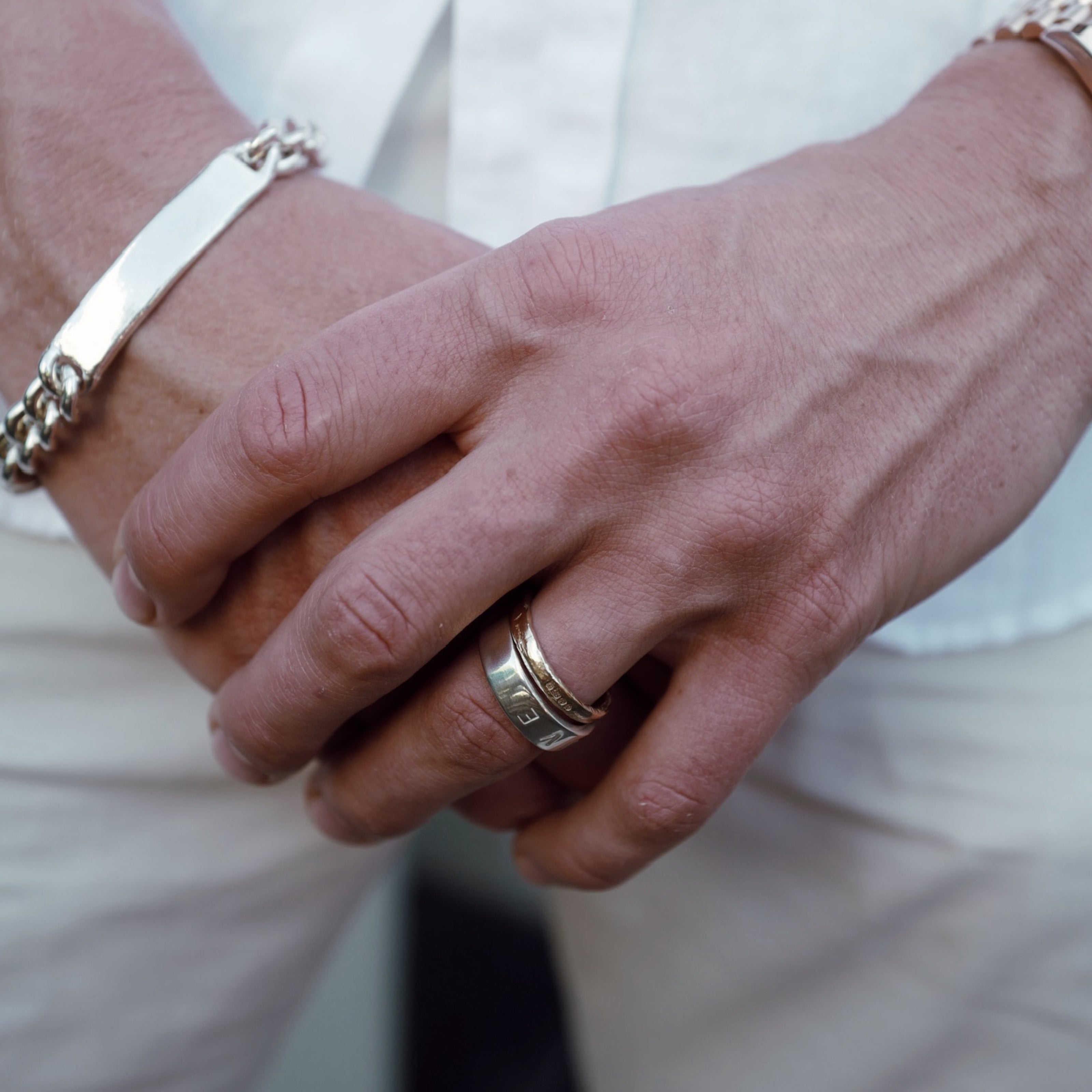 Men's 9ct Gold Mini Posey Ring