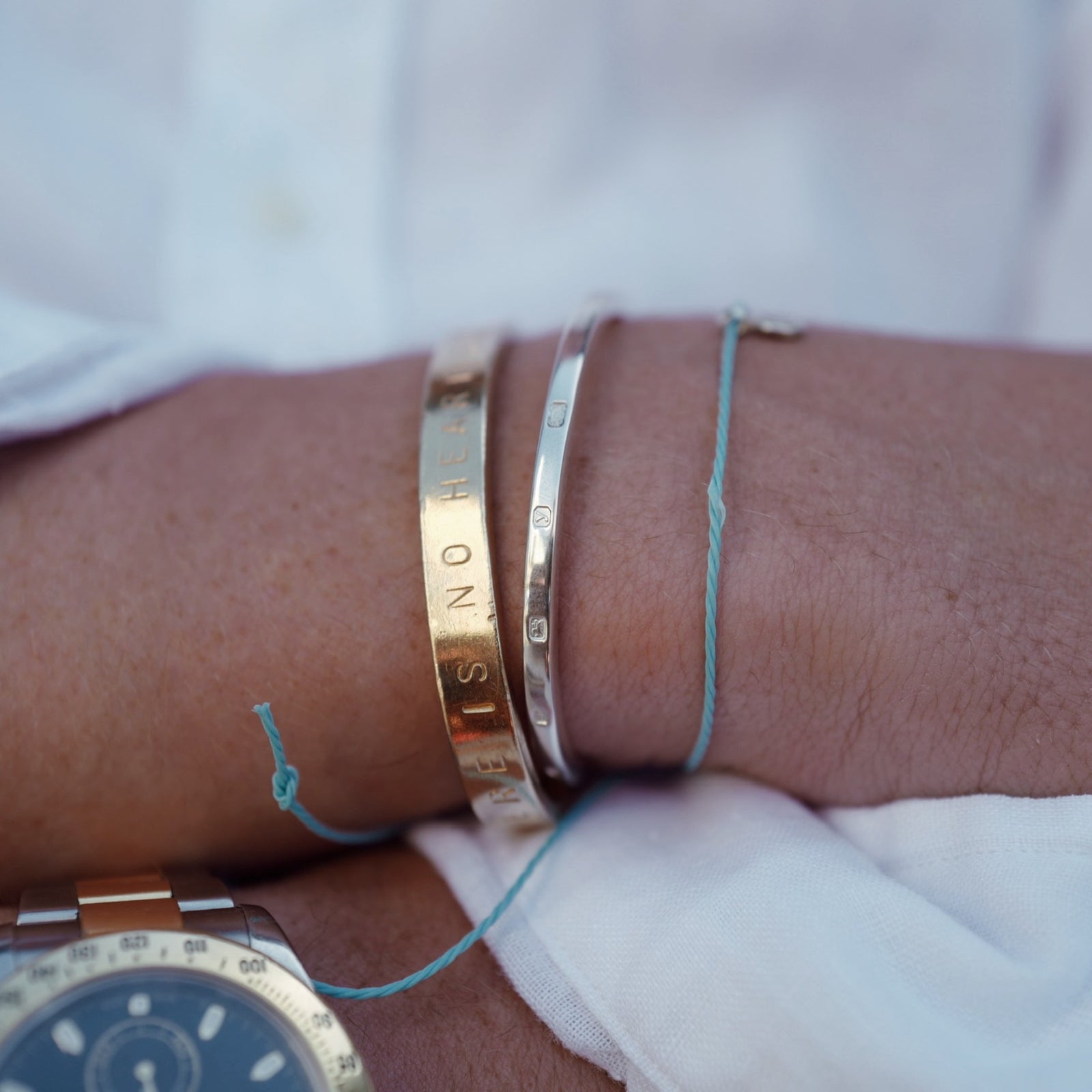 Silver Feature Hallmark Cuff