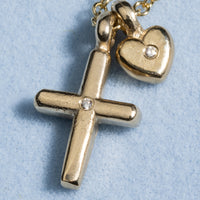Gold Diamond Love & Heritage Charm Necklace
