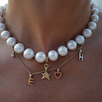 Gold Maxi White Holiday Pearl Necklace