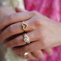 Gold Open Heart Ring
