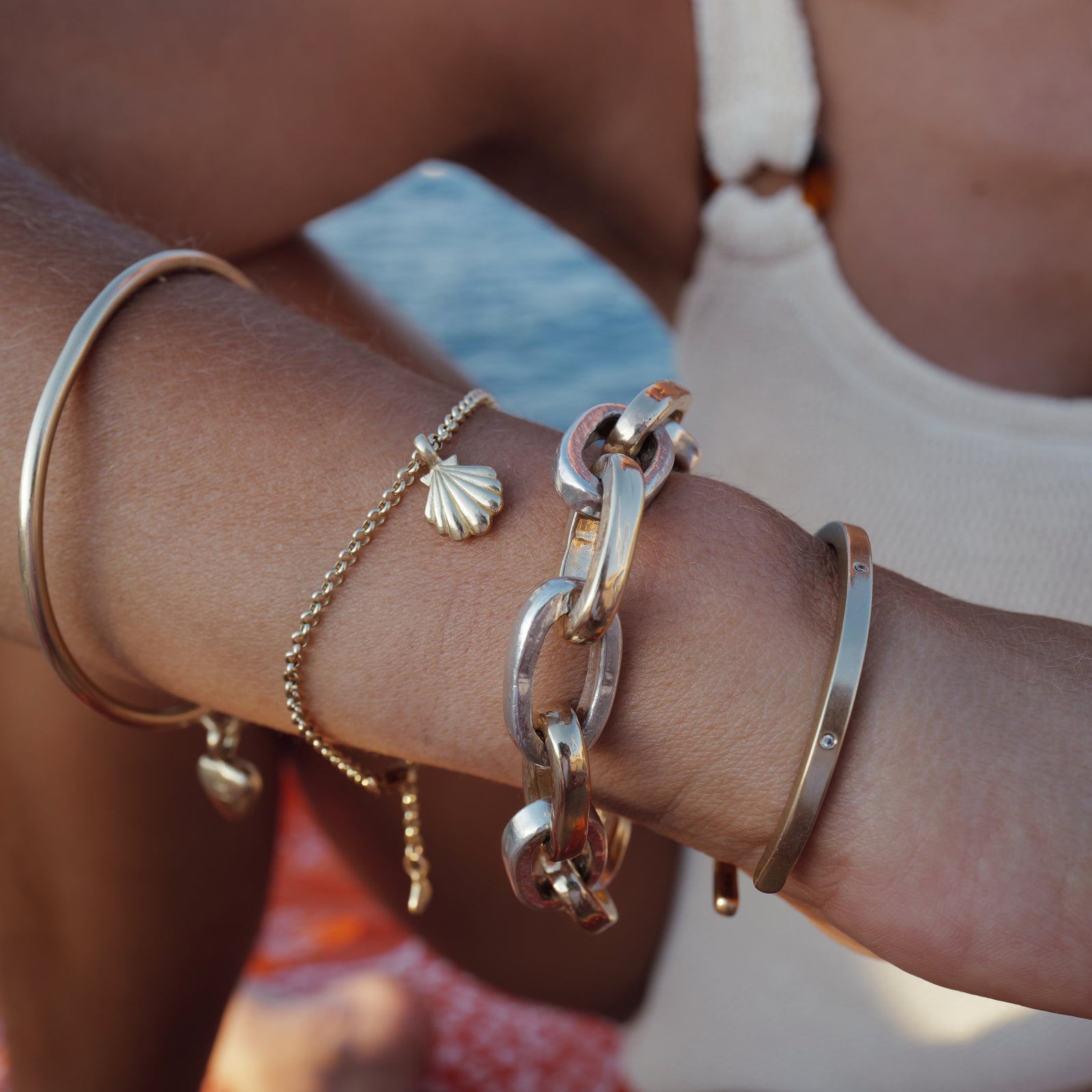Silver & Gold Monaco Bracelet