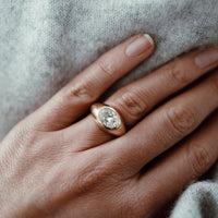 ELETTRA Gold Lab Grown Oval Diamond Ring