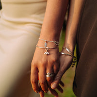 Silver Mini Feather Chain Bracelet