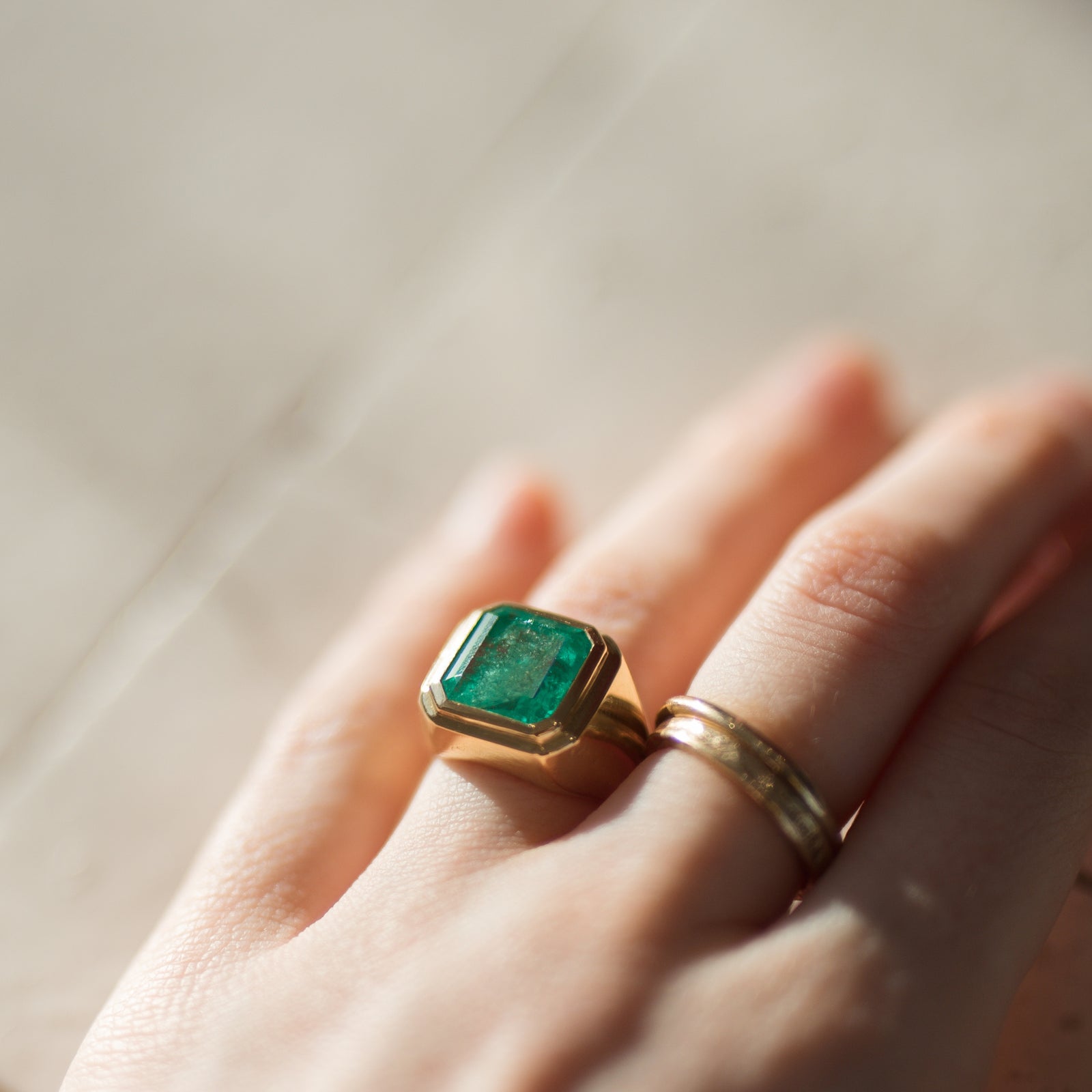 MAGNUS Gold Emerald Ring