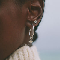 Silver Little Star Single Ear Charm
