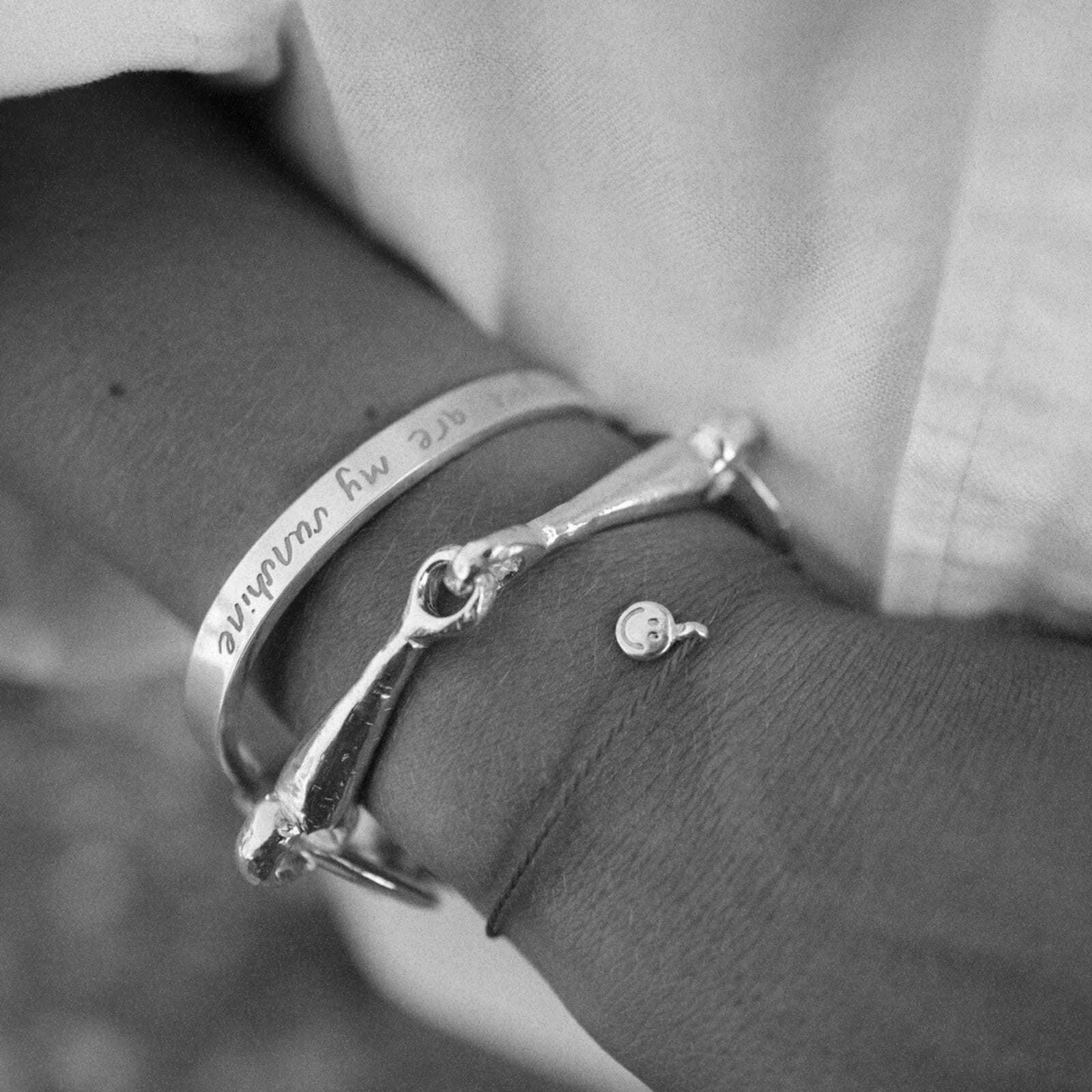 Gold Luxury Signature Bangle With Handwriting