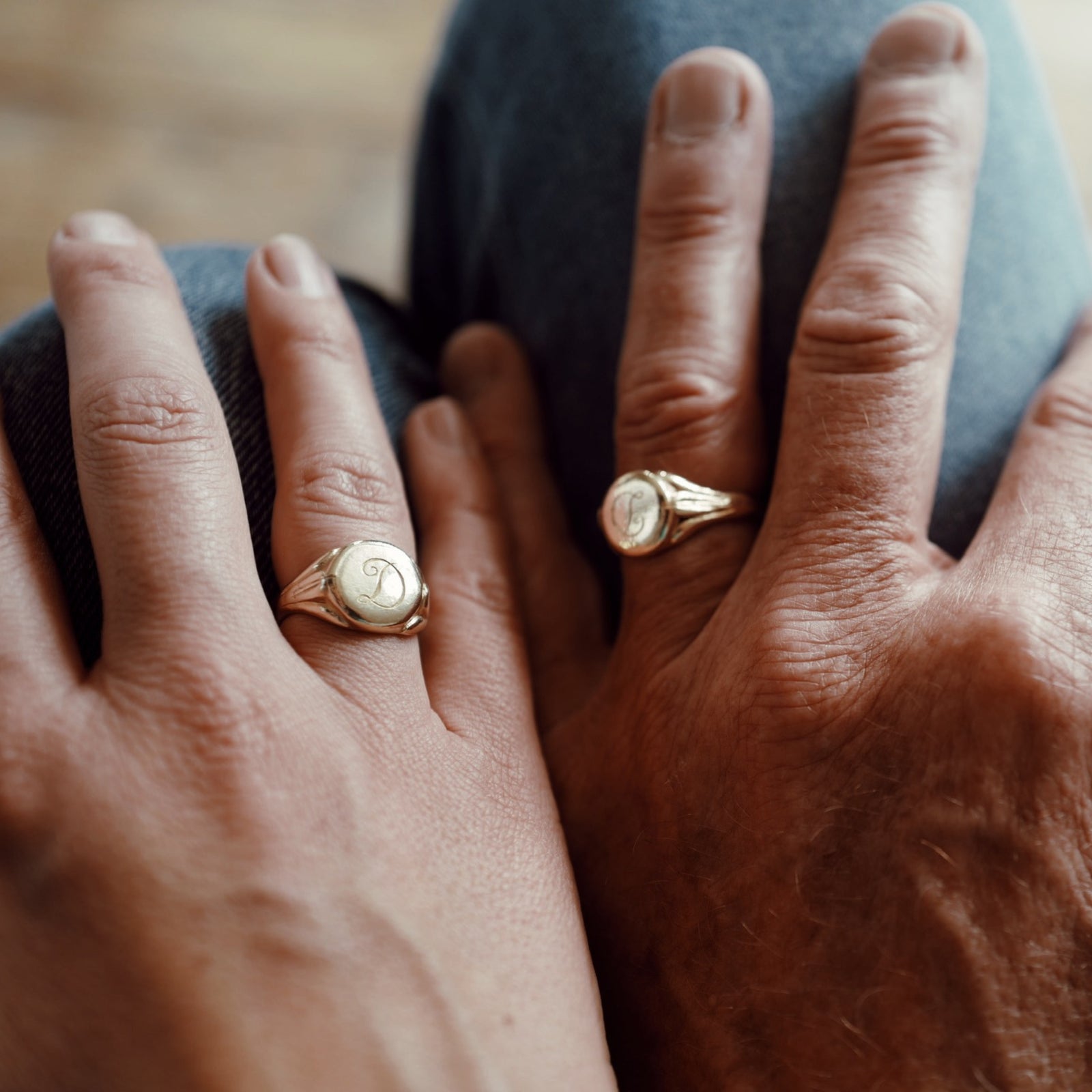 Gold Grandfather Signet Ring
