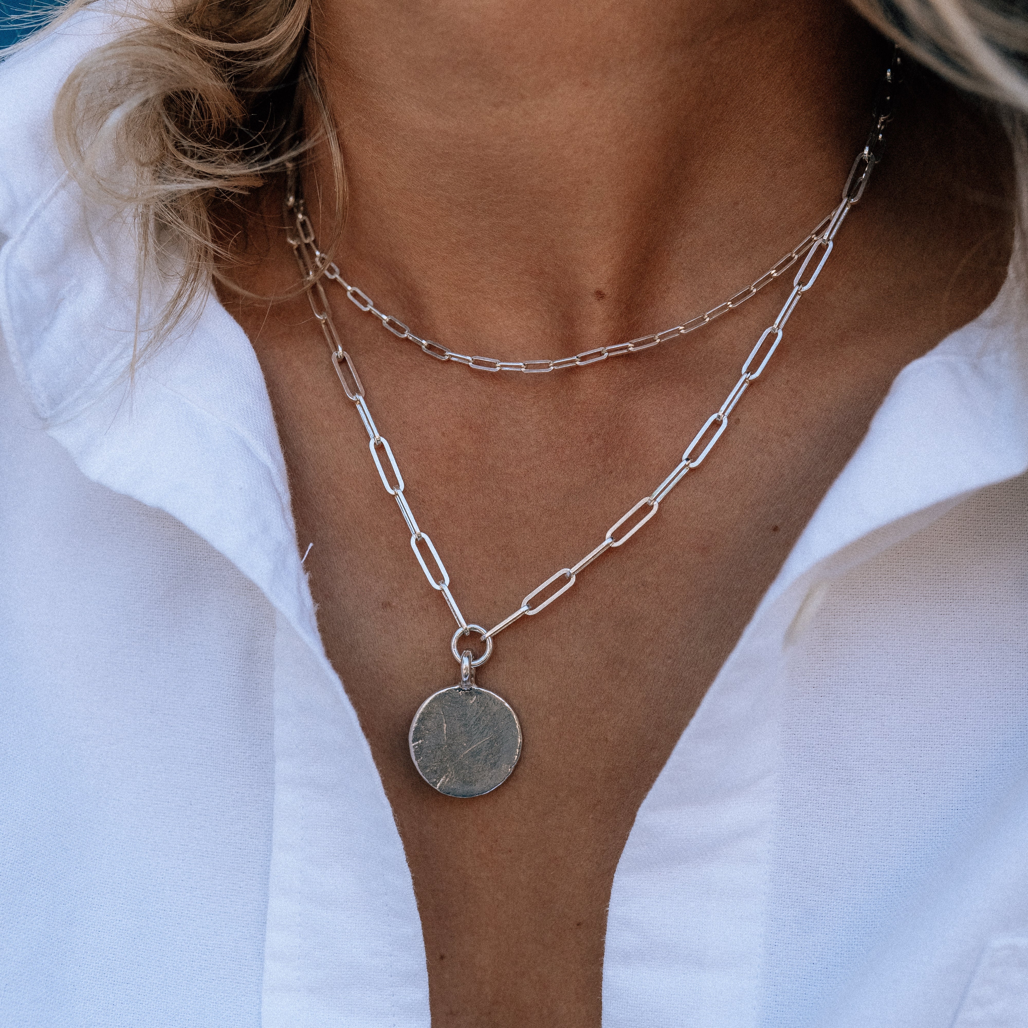 Silver Tiny Trace Chain Necklace – Daniella Draper