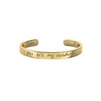 Gold Luxury Signature Bangle With Handwriting
