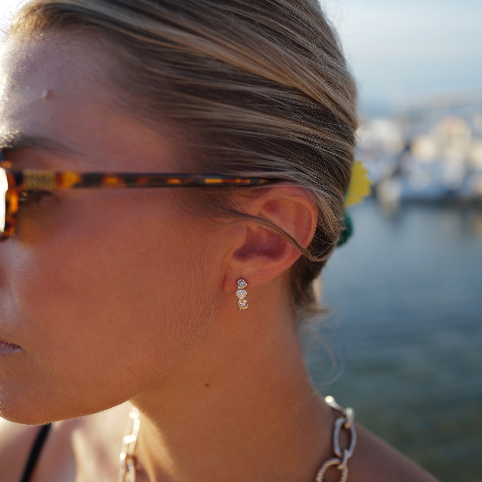 Quintessence Gold Diamond Hoop Earrings